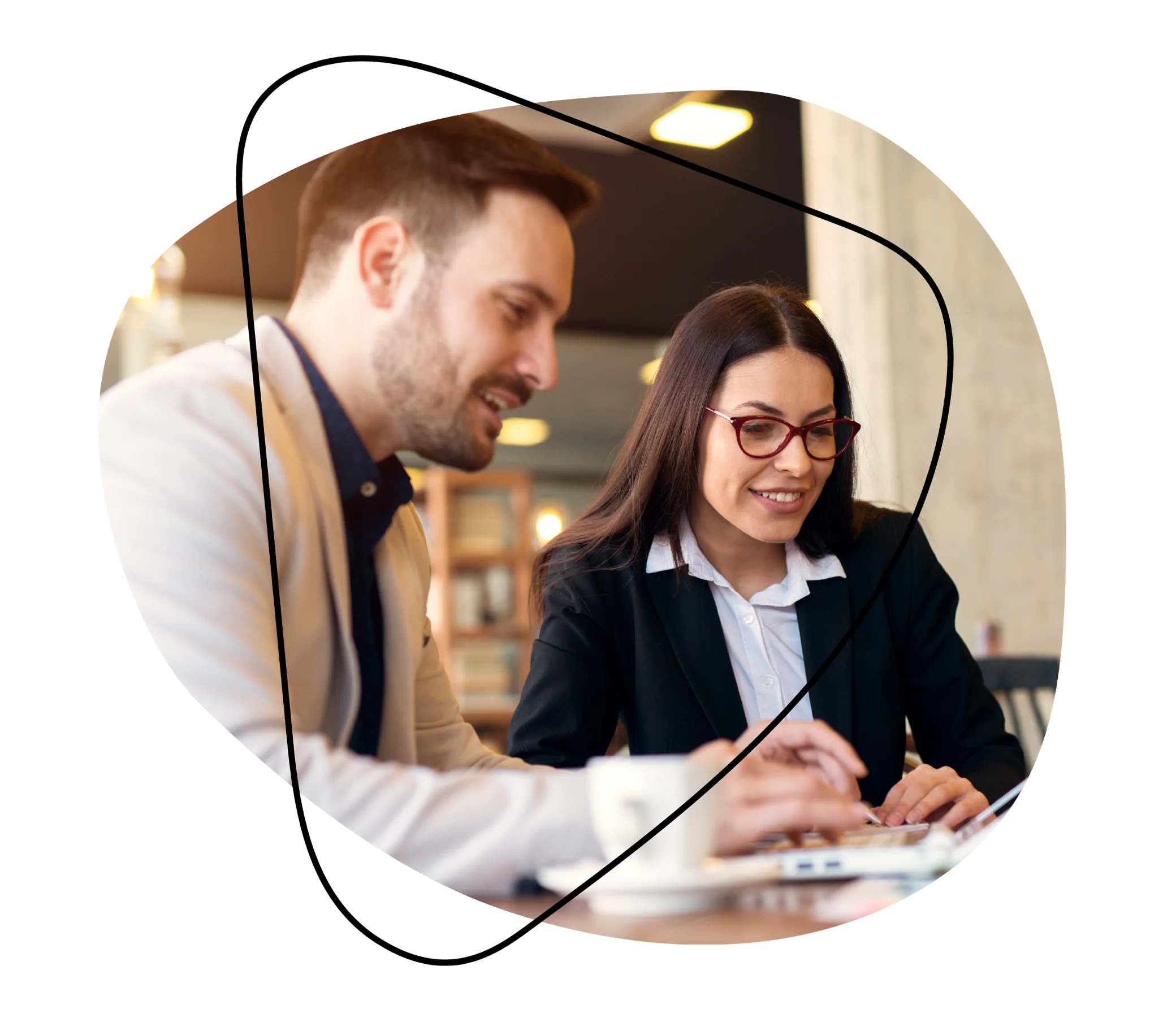 Sales and marketing recruiters collaborating on candidate selection.